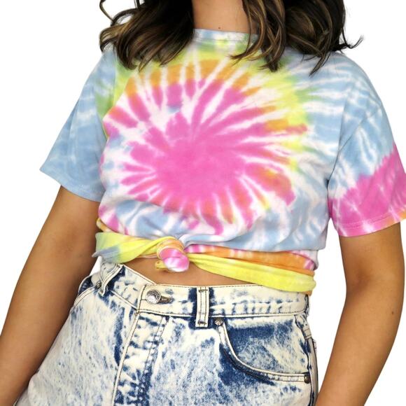 Tie Dye Baby Tee Crop Top XS - Picture 1 of 6